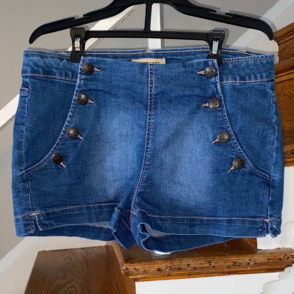 Blue Spice Women's Jean Shorts Dark Blue Size 13/14